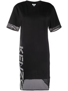 Kenzo сетчатое платье-футболка с логотипом