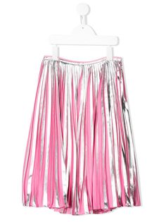 Marni Kids плиссированная юбка с эффектом металлик