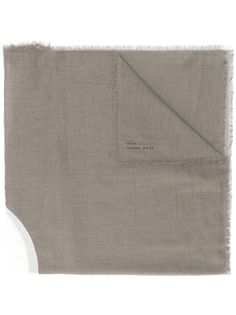 Rick Owens шарф с бахромой и принтом UFW