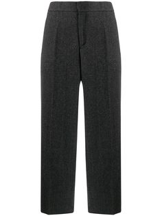 Woolrich укороченные брюки с узором в елочку