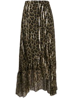 Ba&Sh юбка макси с леопардовым принтом