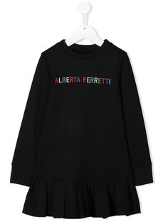 Alberta Ferretti Kids платье-свитер с вышивкой