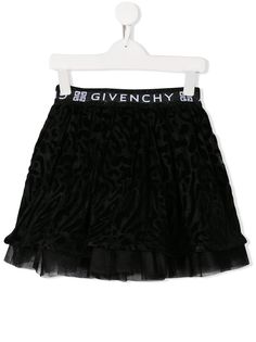 Givenchy Kids юбка с леопардовым узором
