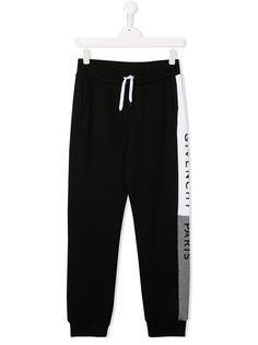 Givenchy Kids спортивные брюки с контрастным логотипом