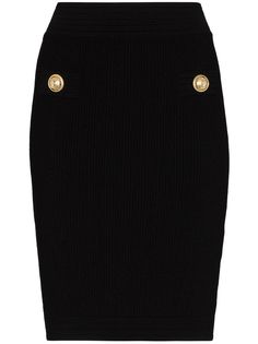 Balmain трикотажная юбка в рубчик