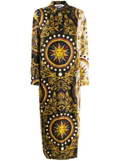 Fausto Puglisi длинное платье-рубашка с принтом