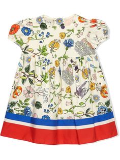 Gucci Kids платье с принтом Flora Festival