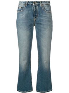 Saint Laurent укороченные джинсы Bootcut