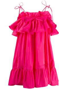 MSGM расклешенное платье с оборками