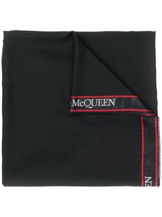 Alexander McQueen шарф с контрастной отделкой и логотипом