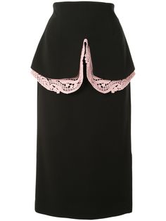 Mame Kurogouchi многослойная юбка с кружевом