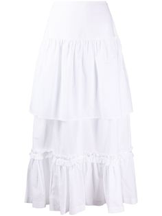 MM6 Maison Margiela ярусная юбка миди