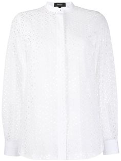 Theory блузка с цветочным принтом и вырезами