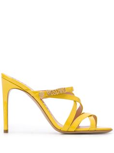 Moschino босоножки с ремешками и логотипом