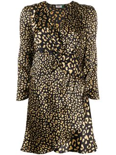 Rixo платье мини с леопардовым принтом