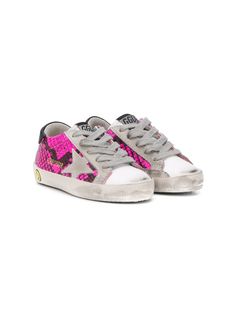 Golden Goose Kids кеды Superstar со змеиным принтом