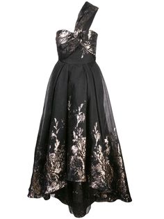 Marchesa Notte платье миди асимметричного кроя на одно плечо