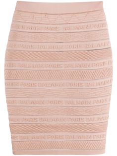 Balmain юбка с декорированным логотипом
