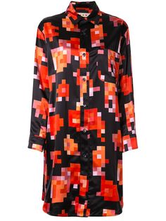 Marni платье-рубашка с цветочным принтом