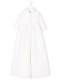 Dolce & Gabbana Kids присборенное пальто с кружевным воротником