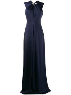 Victoria Beckham длинное платье с драпировкой