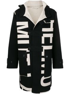 Helmut Lang дафлкот с принтом