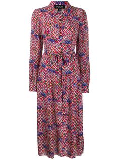 Saloni платье-рубашка с принтом