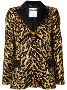 Moschino поплиновый блейзер Tiger