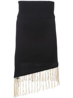 Calvin Klein 205W39nyc юбка асимметричного кроя с бахромой