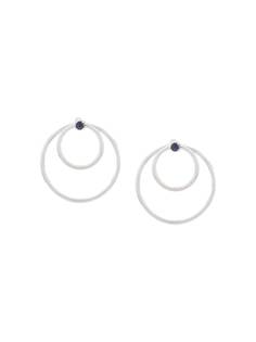 Daou золотые круглые серьги Orbit с сапфирами