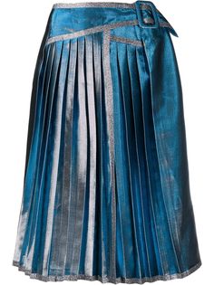 Marco De Vincenzo плиссированная юбка с эффектом металлик