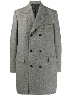 Dolce & Gabbana двубортное пальто с узором шеврон