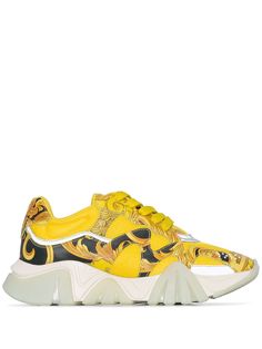 Versace кроссовки Chain Reaction с принтом Baroque
