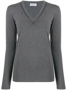 Brunello Cucinelli топ с V-образным вырезом