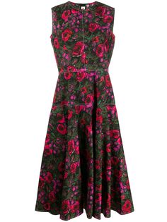 Marni платье миди с цветочным принтом
