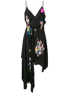 Off-White платье с принтом краски