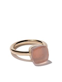 Pomellato 18kt rose & white gold Nudo rose quartz ring