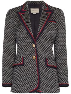 Gucci жаккардовый жакет с геометричным узором G