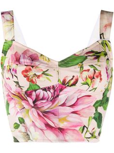 Dolce & Gabbana топ-бюстье с цветочным принтом