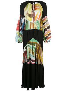 Rosie Assoulin платье макси Sutter с абстрактным принтом