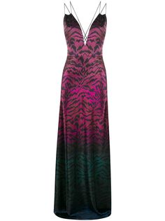 Saloni платье с принтом и эффектом омбре