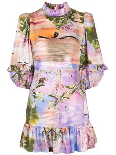 Cynthia Rowley платье мини Catalina с оборками