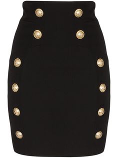 Balmain мини-юбка с пуговицами