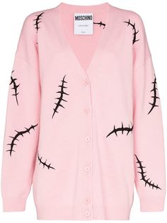 Moschino кардиган с вышивкой