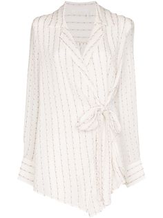 Chloé топ Mousseling в полоску с запахом