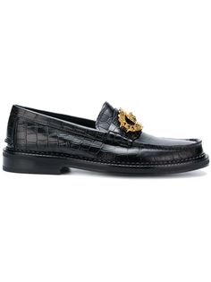 Versace croco-embossed loafers