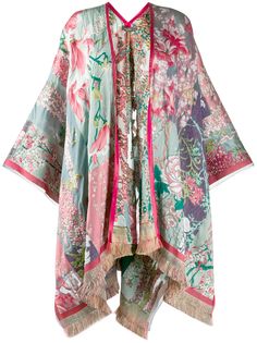 Etro жаккардовое кимоно с цветочным узором