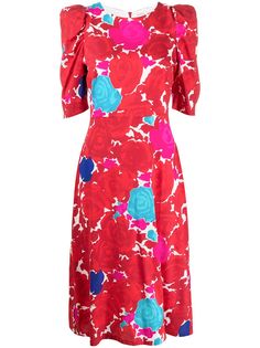 P.A.R.O.S.H. платье миди с цветочным принтом
