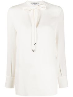 Valentino блузка с бантом