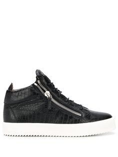 Giuseppe Zanotti высокие кроссовки с тиснением под кожу крокодила